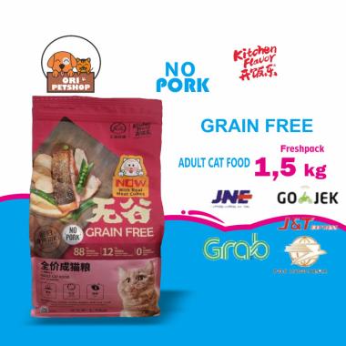 OEM makanan kucing KF Kitchen Flavour Cat Food Adult 1,5 Kg FRESHPACK