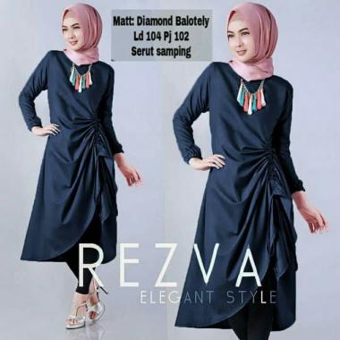 Tunik kekinian/Rezva Tunik/gamis murah/Gamis terbaru L Nevi