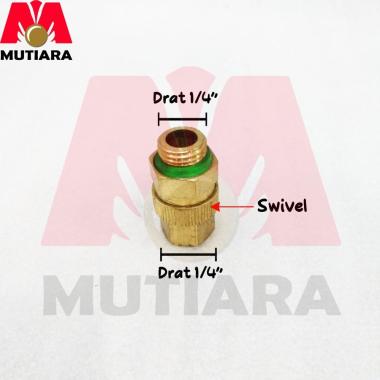 Anti kusut selang kompressor selang air drat 1/4" swivel