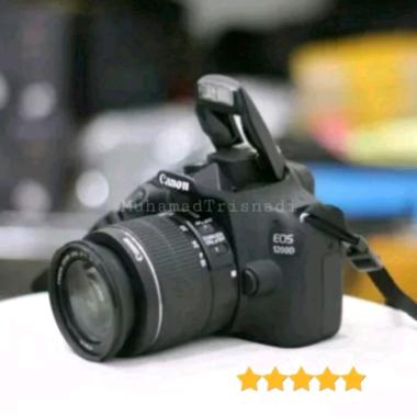 Camera Kamera DSLR Canon Eos 1200D Lensa 18-55mm Hitam Murah