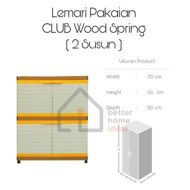 Lemari Plastik CLUB Wood Spring (Jumbo) 3 Susun