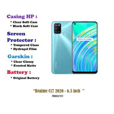 Realme C17 2020 - 6.5 inch - Case - Screen Protector - Battery - Dll Tempered Glass