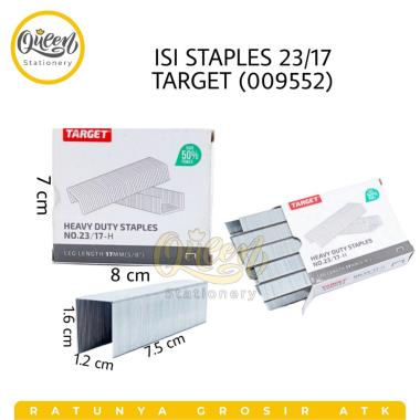 1 KOTAK KECIL ISI STAPLES 23/17 TARGET (009552) / ISI STAPLER BESAR / ISI STAPLES TARGET / ISI STAPL