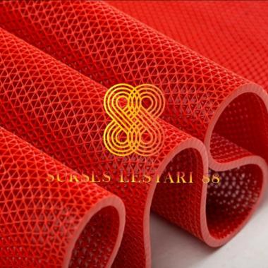 KESET KARPET ANTI SLIP 70x120 PVC JARING Cokelat