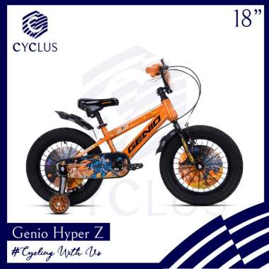 Sepeda BMX Anak Laki Perempuan Genio Hyper Z Robot Karakter 18 Inch Ban Besar Jumbo by United
