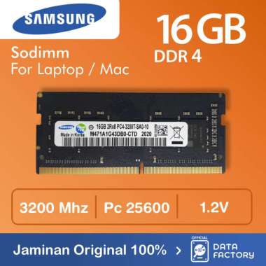 RAM LAPTOP SAMSUNG DDR4 16GB 3200Mhz PC25600 SODIMM NOTEBOOK MEMORY