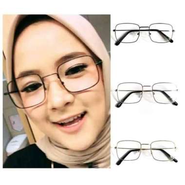 Kacamata Frame Kotak Model Korea