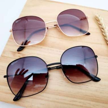 Sunglass Hitam Kotak Korea Vintage Kacamata Hitam