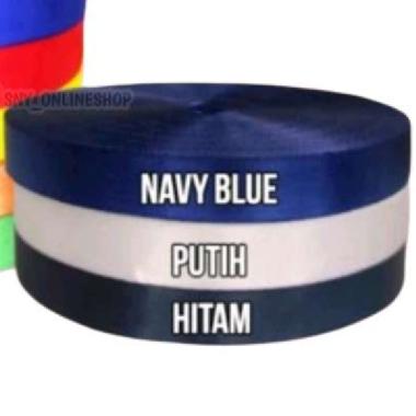 1 Roll Tali Lanyard Nylon Nilon 2cm ID Card Bahan Tali ID Card 2cm Navy