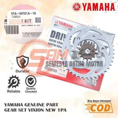 Gear Set Yamaha Vixion New NVL Rantai Komplit Chain Kit Motor Genuine