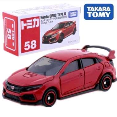 TOMICA HONDA CIVIC TYPE R RED MERAH #58 TAKARA TOMY DIECAST MOBIL HATCHBACK CITY CAR DIECASTER COLLE