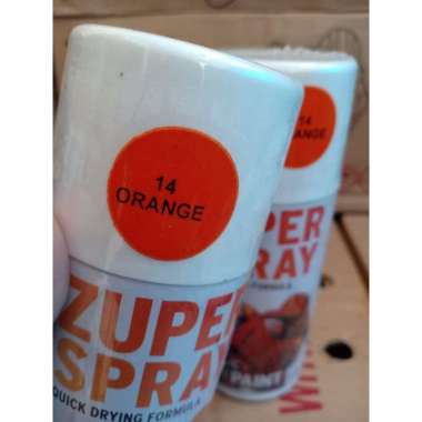 Zuper Spray Paint Pilok Pilox Cat Semprot Warna Glossy Metallic Doff Hitam Putih Clear Silver Merah