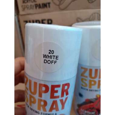 Zuper Spray Paint Pilok Pilox Cat Semprot Warna Glossy Metallic Doff Hitam Putih Clear Silver Merah
