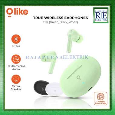 Olike TWS True Wireless Bluetooth Earphone Earbuds T112 ORIGINAL Putih