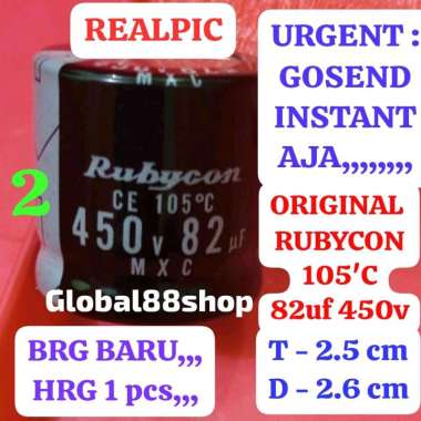 82uf450v 82uf 450v 82mk450v 82mk RUBYCON ORIGINAL ELCO ELKO ECO ELCO CAPASITOR KAPASITOR PSU MESIN L