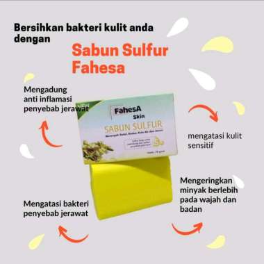 Sabun Gatal Sabun Sulfur Batang Fahesa | Fahesa Skin Sabun Sulfur / Blerang | Sabun Gatal Eksim dan 
