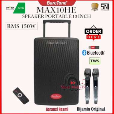 Speaker Portable Baretone MAX10HE / MAX 10HE / MAX 10 HE Bluetooth-TWS Multicolor