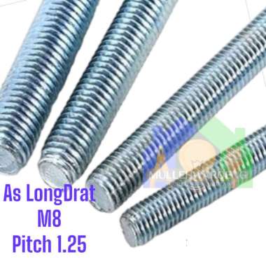 LONGDRAT M8 GALVANIS / LONG DRAT 8MM X 1 MM/ ASDRAT HALUS PANJANG 1MTR