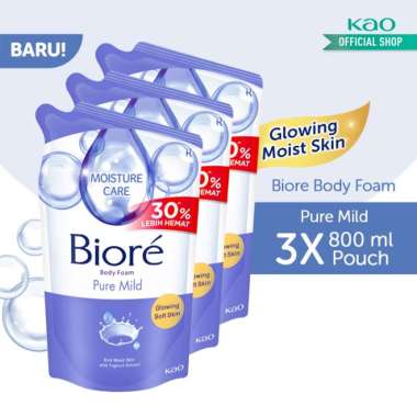 Promo Harga Biore Body Foam Beauty Pure Mild 800 ml - Blibli