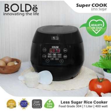 BOLDe Rice Cooker Super Cook Less Sugar 1 Liter / Bolde Rice Cooker Low Carbo 1L Rice Cooker Rendah 