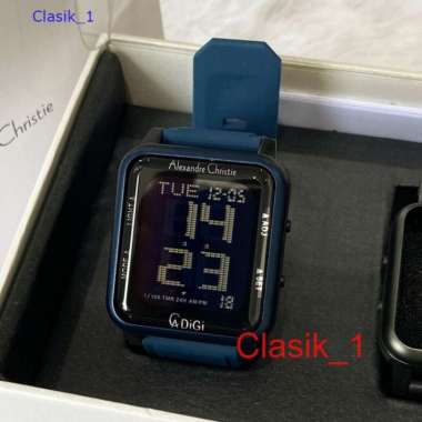 Original 100%!! Alexandre Christie AC 9344 / AC9344 Navy +Strap Kanvas Garansi Resmi 1 tahun