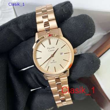 Original 100%!! Jam Alexandre Christie Wanita AC 1007 AC1007 Full Rosegold Garansi Resmi 1 Tahun