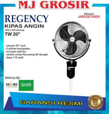 PROMO KIPAS ANGIN WALL FAN REGENCY TW 20 KIPAS ANGIN DINDING TORNADO