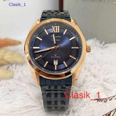 Original 100%!! Jam Alexandre Christie Pria AC 8690 AC8690 Rosegold Blue Garansi Resmi 1 tahun