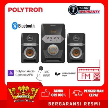 New Polytron Pma 9522 Speaker 9522 Bluetooth Radio Pma 9522 /B Bonus Mic Terbaru NO BUBBLE WRAP