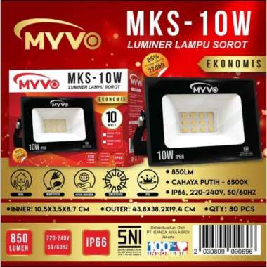 Lampu Sorot / Tembak LED merk MYVO 10W 10 watt flood light