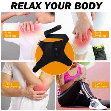 BOOBEAUTY Alat Terapi Bahu Hot Compress Shoulder Brace Pain Relief USB BB-40 Alat Olahraga Pengecil 