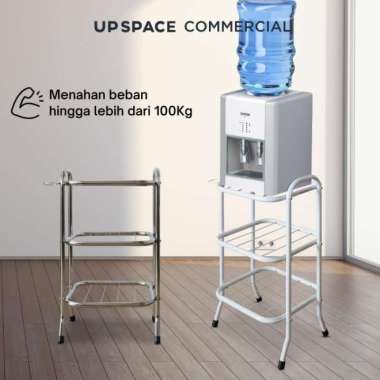 UP SPACE Rak Dispenser Galon 3 Susun / Rak Aqua / Rak Galon Air Minum Stainless PUTIH
