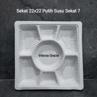 Sekat Mika 22x22 isi 50pcs Putih Susu Nasi Tengah Sekat 7