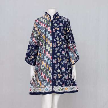 SAMITHA PREMIUM 01 JUMBO LD 120 130 140 150 | TUNIK BAJU KERJA OVER SIZE LD 150 Dongker