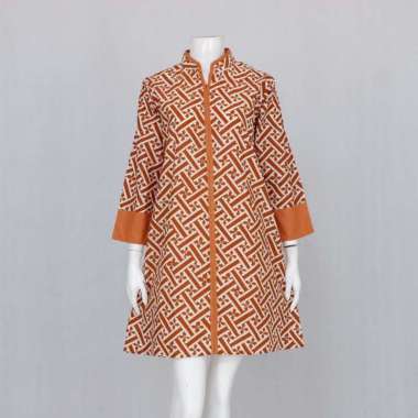 LANGITJUA BATIK SOLO - SYAILINDRI TUNIK BATIK CAP GARUTAN MODEL ISYANA BUSUI FRIENDLY M cokelat