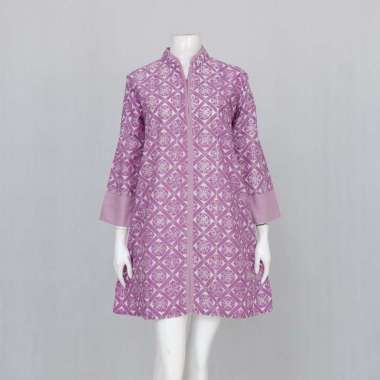 LANGITJUA BATIK SOLO - SYAILINDRI TUNIK BATIK CAP GARUTAN MODEL ISYANA BUSUI FRIENDLY M Ungu