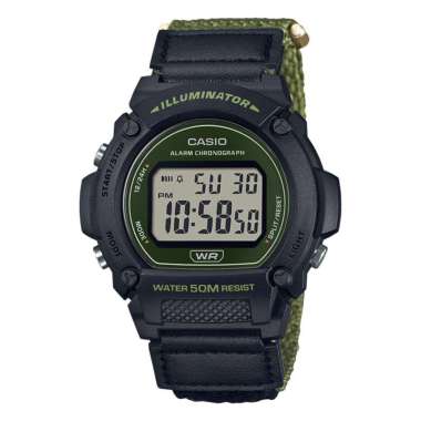 CASIO ORIGINAL - CASIO W-219HB-3AVDF - JAM TANGAN PRIA JAM PRIA NG - Cloth CASIO W-219HB-3A W 219HB 