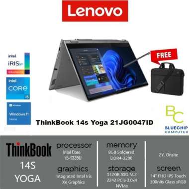 Laptop Lenovo ThinkBook 14s Yoga ITL - i5-1335U 8GB 512GB 14"FHD GREY