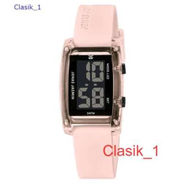 Original 100% Jam Tangan Wanita Jonas Jasmin Rubber Tali Karet Digital Cream