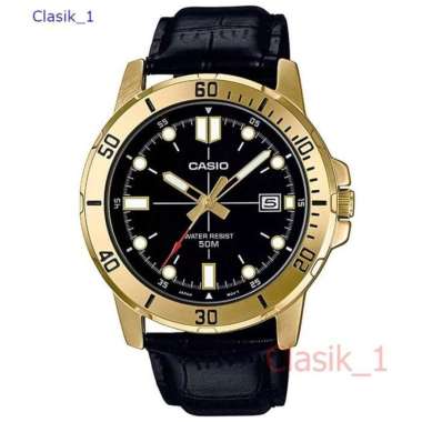 Original 100%!! CASIO MTP-VD01GL-1EVUDF Jam Tangan Pria Tali Kulit