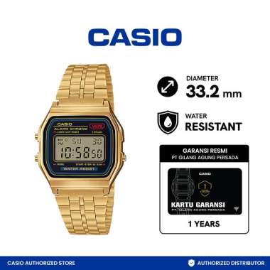 Casio Retro Jam Tangan Pria A159WGEA-1DF Gold