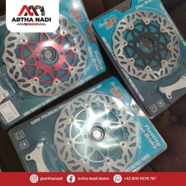 Piringan Cakram Daytona Floating CNC Vario Beat Scoopy Komplit Breket Merah