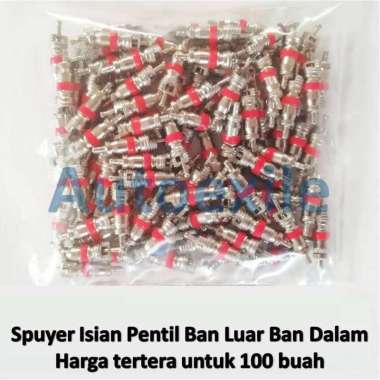 Spuyer Isi Pentil 100 buah Isian Ban Luar Dalam Motor Mobil Tubeless Tubetype Tire Valve Core Univer