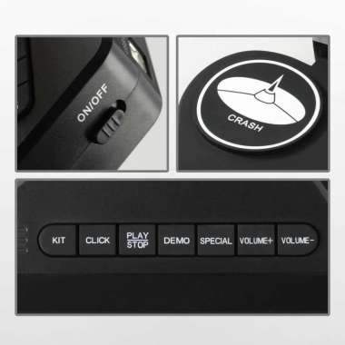 Electronic Digital Drum Kit 7 Pads Folding USB Power G3002 Kalimba Alat Musik Capok Bekas Pickguard 