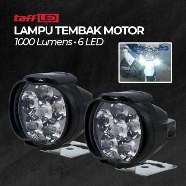 Lampu Tembak Motor LED High Beam Cool White 1000 Lumens 1 Pair U5 Lampu Paling Terang Buat Elidi Let