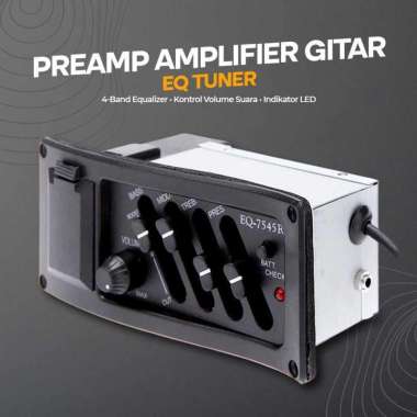 Preamp Amplifier Gitar EQ Tuner EQ-7545R Amplifier Ampli Bekas Headphone Akustik Subwoofer Murah Gui