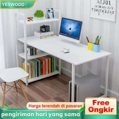 Meja Kerja 120x50CM Meja Tulis Be Putih（120x50x111）