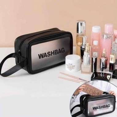 WASHBAG Tas Kosmetik Alat Make Up Portable Pouch Korean PVC Size M B411 Tas Makeup Besar Muat Banyak