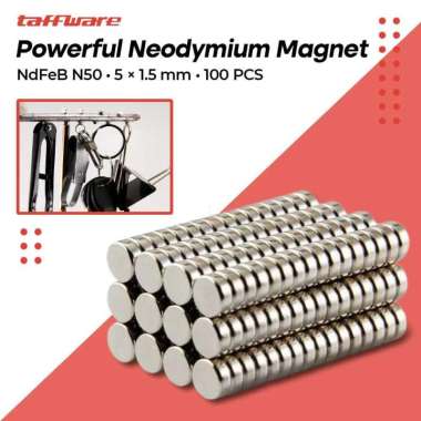 Magnet Bulat Powerful Neodymium NdFeB N50 5x1.5mm 100 PCS Kalimba Alat Musik Tombol Capok Bekas Efek