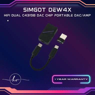 SIMGOT DEW4X Portable USB DAC Amplifier Earphone